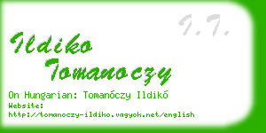 ildiko tomanoczy business card
